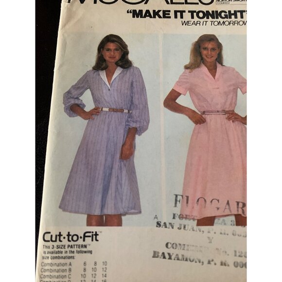 McCall's Misses Dress Sewing Pattern Sz 8 - 12 7387 - Uncut - Picture 3 of 9